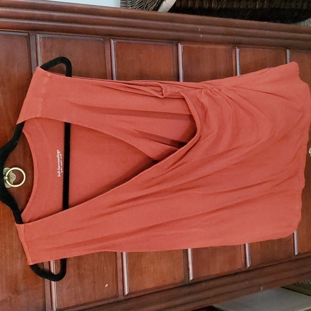 EUC Soft Surroundings faux cross over top